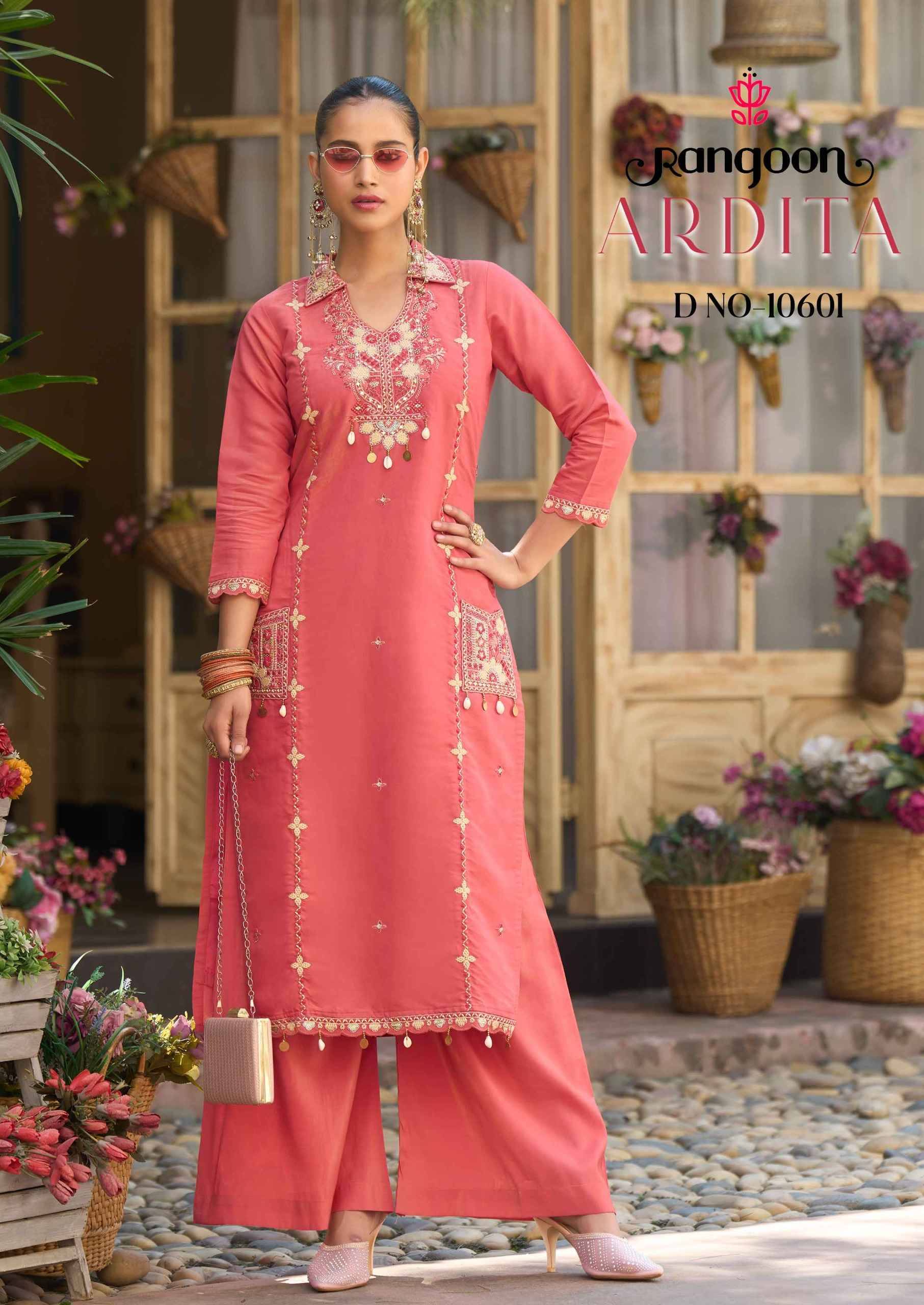 ARDITA By Rangoon 10601 to 10604 Series Beautiful Suits Colorful Stylish Fancy Casual Wear & Ethnic Wear Fancy Dresses At Wholesale Price